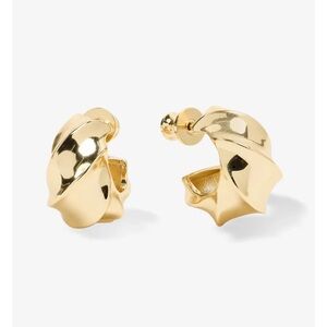 Melinda Maria Gold Sculpted Earrings